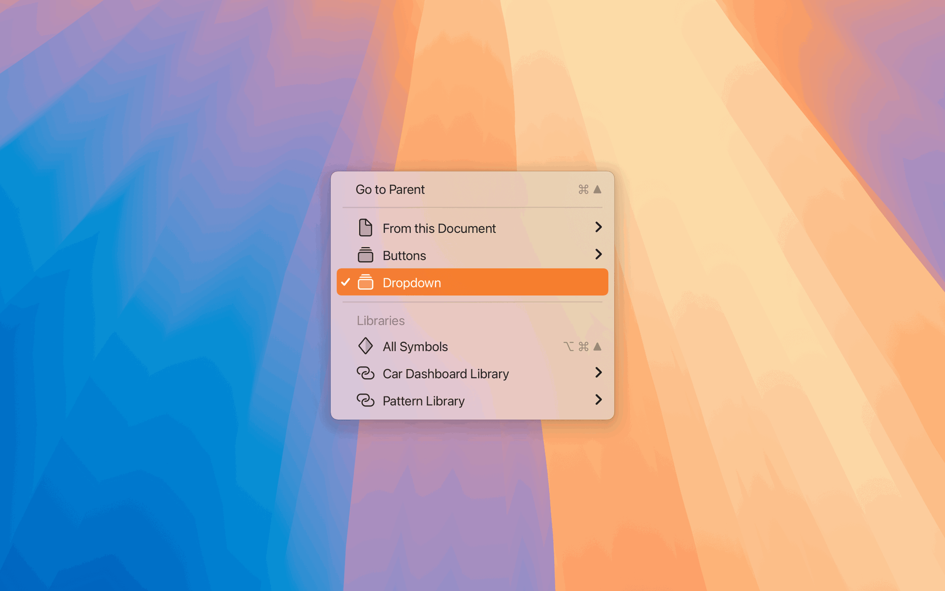 A screenshot of the filtering menu with one of the submenus selected.