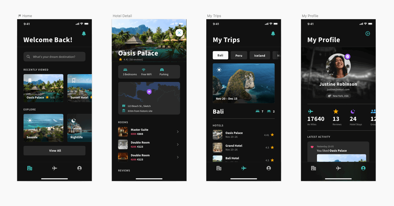 An image of a high-fidelity mockup showing a mobile app.